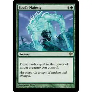 MtG Trading Card Game Conflux Rare Soul's Majesty #92