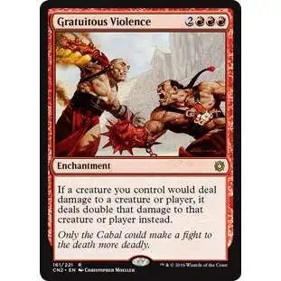 MtG Trading Card Game Conspiracy: Take the Crown Rare Gratuitous Violence #161