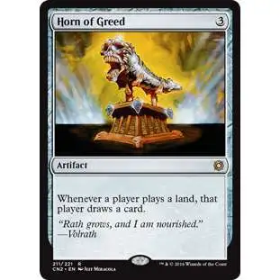 MtG Trading Card Game Conspiracy: Take the Crown Rare Horn of Greed #211