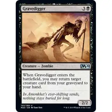 MtG 2020 Core Set Uncommon Gravedigger #103