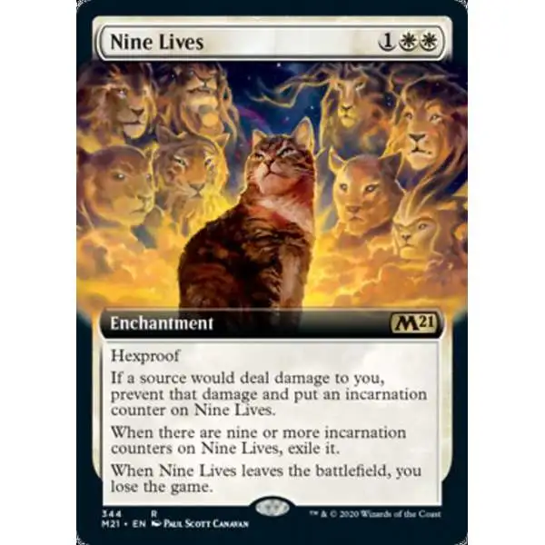 MtG 2021 Core Set Rare Nine Lives #344 [Extended Art]