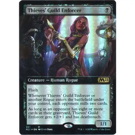MtG 2021 Core Set Rare Thieves' Guild Enforcer #361 [Extended Art Foil]