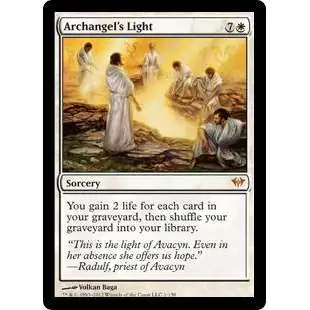 MtG Trading Card Game Dark Ascension Mythic Rare Archangel's Light #1 [Moderately Played]