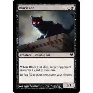 MtG Trading Card Game Dark Ascension Common Black Cat #54