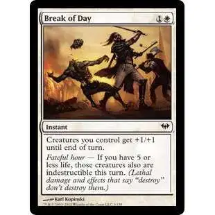 MtG Trading Card Game Dark Ascension Common FOIL Break of Day #3