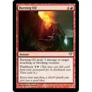 MtG Trading Card Game Dark Ascension Uncommon Burning Oil #84