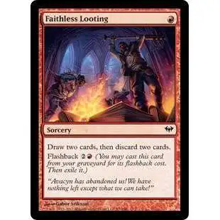 MtG Trading Card Game Dark Ascension Common Faithless Looting #87