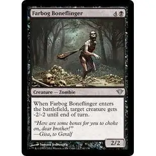 MtG Trading Card Game Dark Ascension Uncommon Farbog Boneflinger #61