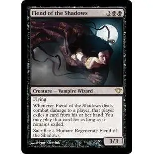 MtG Trading Card Game Dark Ascension Rare Fiend of the Shadows #62