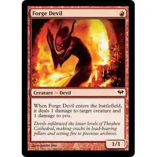 MtG Trading Card Game Dark Ascension Common Forge Devil #91