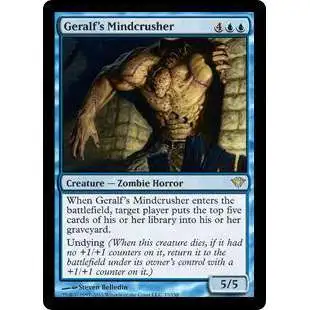 MtG Trading Card Game Dark Ascension Rare Foil Geralf's Mindcrusher #37