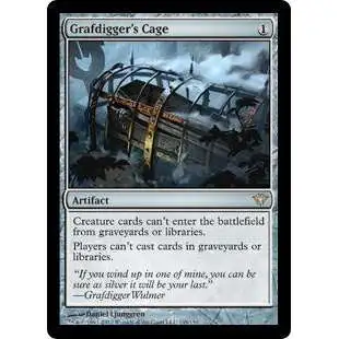 MtG Trading Card Game Dark Ascension Rare FOIL Grafdigger's Cage #149
