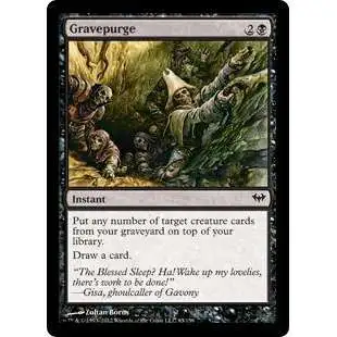 MtG Trading Card Game Dark Ascension Common Gravepurge #65