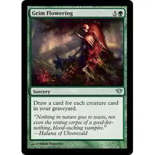 MtG Trading Card Game Dark Ascension Uncommon Grim Flowering #117