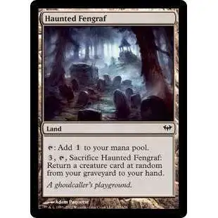 MtG Trading Card Game Dark Ascension Common Haunted Fengraf #157