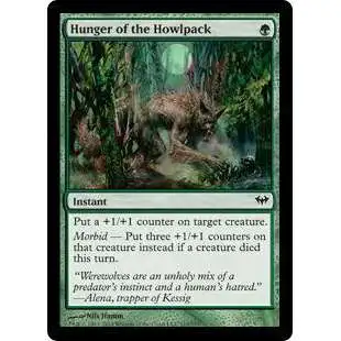 MtG Trading Card Game Dark Ascension Common Hunger of the Howlpack #119
