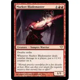MtG Trading Card Game Dark Ascension Rare Markov Blademaster #96