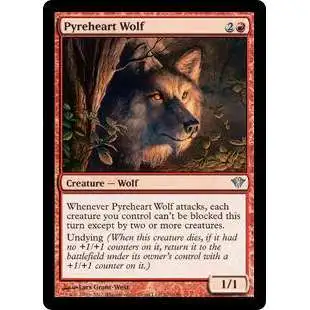 MtG Trading Card Game Dark Ascension Uncommon Pyreheart Wolf #101