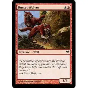 MtG Trading Card Game Dark Ascension Common Russet Wolves #102
