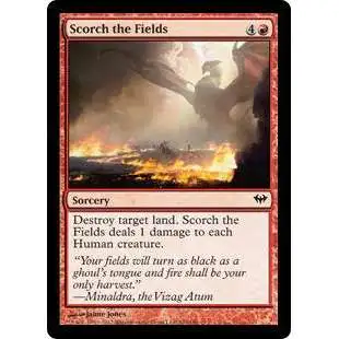 MtG Trading Card Game Dark Ascension Common Scorch the Fields #103