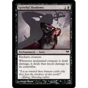 MtG Trading Card Game Dark Ascension Common Spiteful Shadows #75