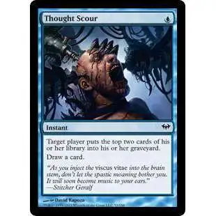MtG Trading Card Game Dark Ascension Common Thought Scour #52