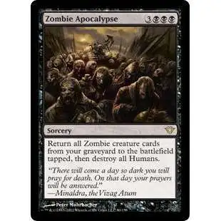 MtG Trading Card Game Dark Ascension Rare Zombie Apocalypse #80