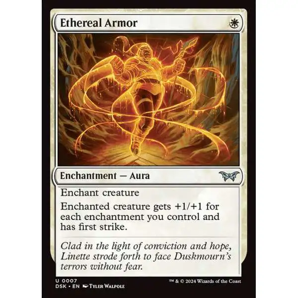 MtG Duskmourn: House of Horror Uncommon Ethereal Armor #7