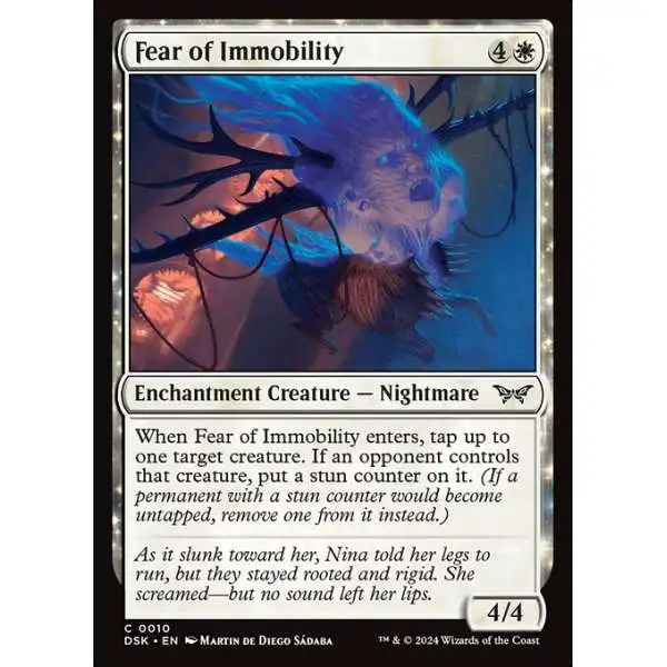 MtG Duskmourn: House of Horror Common FOIL Fear of Immobility #10