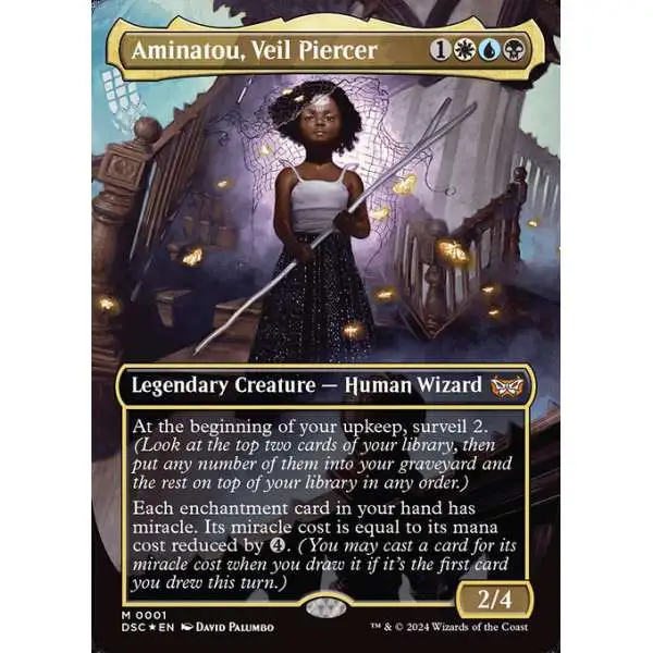 MtG Duskmourn: House of Horror Commander Mythic Rare Aminatou, Veil Piercer #1 [Commander FOIL]