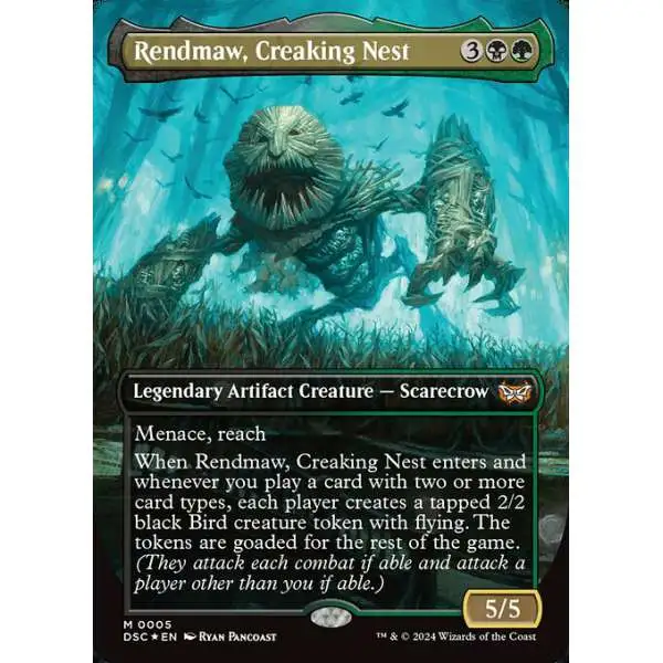 MtG Duskmourn: House of Horror Commander Mythic Rare Rendmaw, Creaking Nest #5 [Commander FOIL]