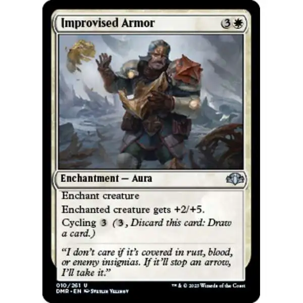MtG Dominaria Remastered Uncommon FOIL Improvised Armor #10