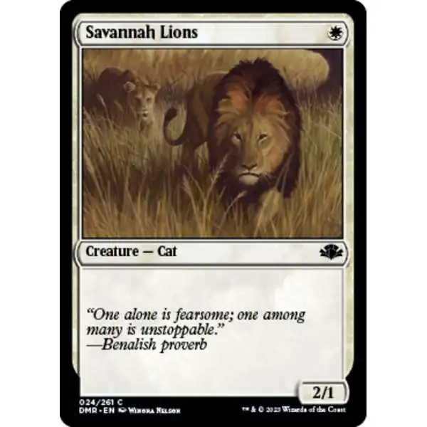 MtG Dominaria Remastered Common Savannah Lions #24