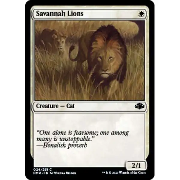 MtG Dominaria Remastered Common FOIL Savannah Lions #24