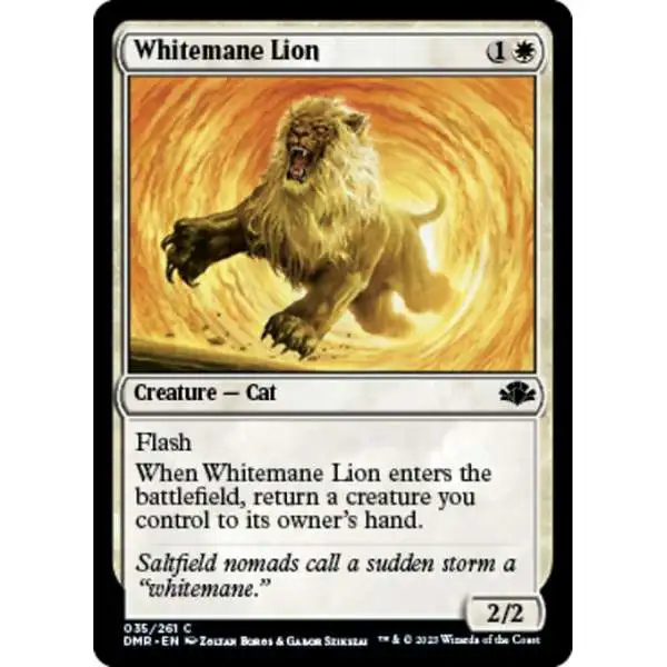 MtG Dominaria Remastered Common Whitemane Lion #35