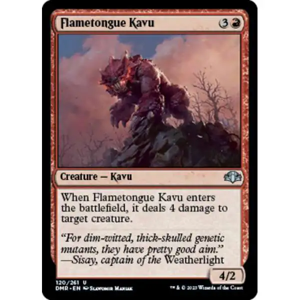 MtG Dominaria Remastered Uncommon Flametongue Kavu #120