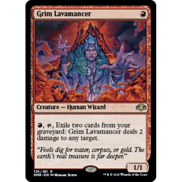 MtG Dominaria Remastered Rare Grim Lavamancer #126