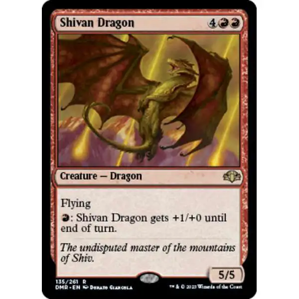 MtG Dominaria Remastered Rare Shivan Dragon #135