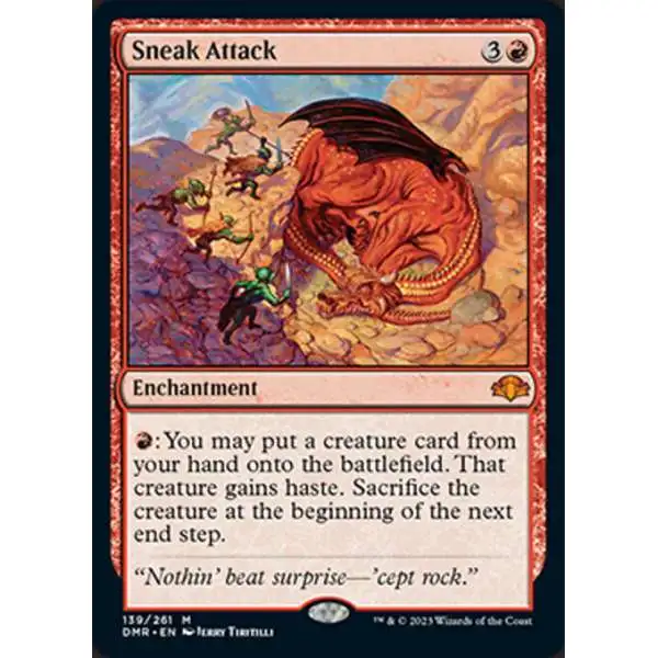MtG Dominaria Remastered Mythic Rare FOIL Sneak Attack #139