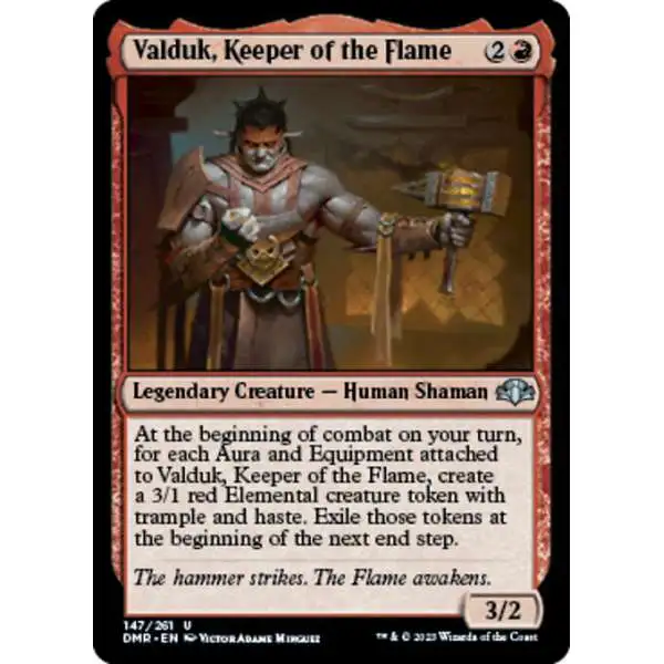 MtG Dominaria Remastered Uncommon Valduk, Keeper of the Flame #147