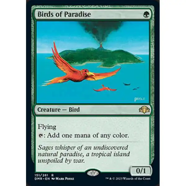MtG Dominaria Remastered Rare Birds of Paradise #151