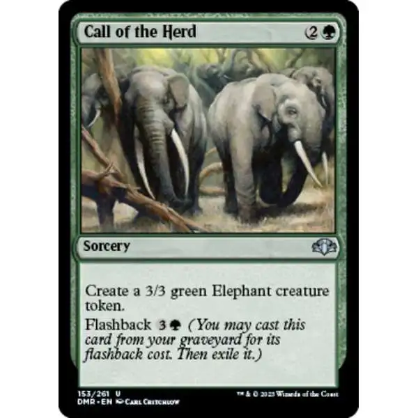 MtG Dominaria Remastered Uncommon Call of the Herd #153