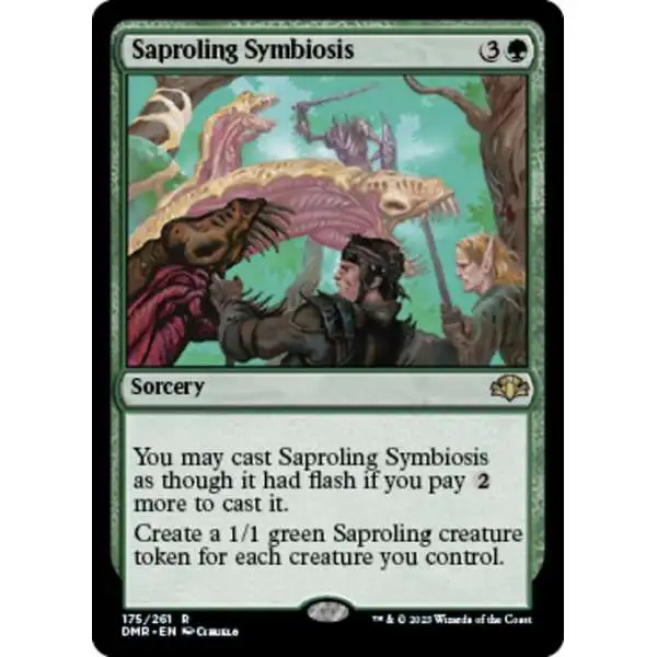 MtG Dominaria Remastered Rare Saproling Symbiosis #175