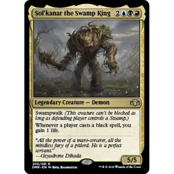 MtG Dominaria Remastered Rare Sol'kanar the Swamp King #200