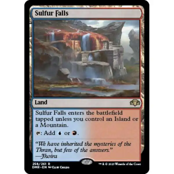 MtG Dominaria Remastered Rare FOIL Sulfur Falls #258