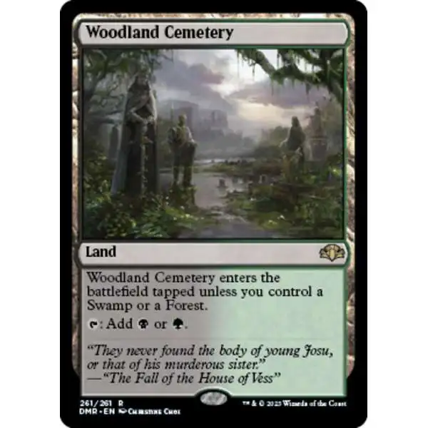 MtG Dominaria Remastered Rare Woodland Cemetery #261