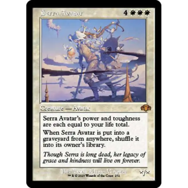 MtG Dominaria Remastered Mythic Rare Serra Avatar #272 [Old-Frame]