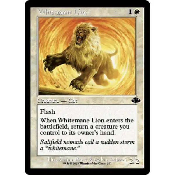 MtG Dominaria Remastered Common Whitemane Lion #277 [Old-Frame]