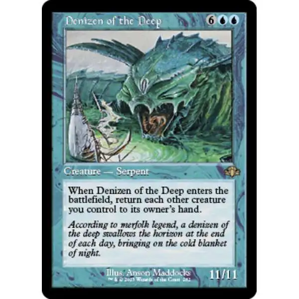 MtG Dominaria Remastered Rare Denizen of the Deep #282 [Old-Frame]