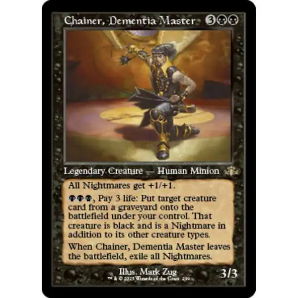 MtG Dominaria Remastered Rare Chainer, Dementia Master #299 [Old-Frame]